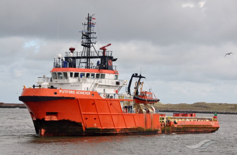 putford achiever (Offshore Tug/Supply Ship) - IMO 9268100, MMSI 232035067, Call Sign MIYK3 under the flag of United Kingdom (UK)