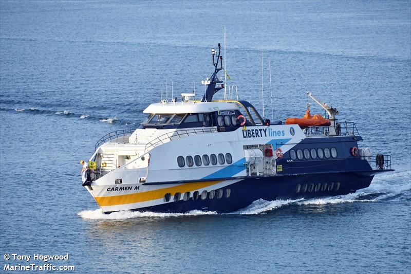 carmen m (Passenger Ship) - IMO 9831737, MMSI 247387500, Call Sign IJNT2 under the flag of Italy