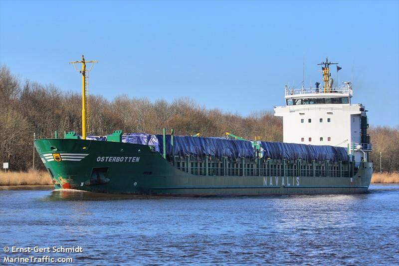 osterbotten (General Cargo Ship) - IMO 9247120, MMSI 255619000, Call Sign CQBG under the flag of Madeira