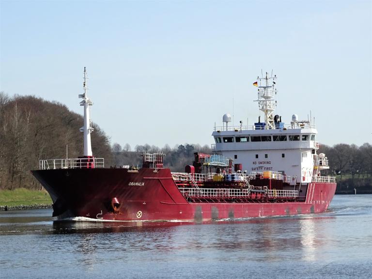 oramalia (Chemical/Oil Products Tanker) - IMO 9392640, MMSI 255806229, Call Sign CQAO3 under the flag of Madeira