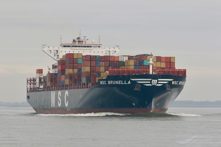 msc brunella (Container Ship) - IMO 9702106, MMSI 255806491, Call Sign CQEU8 under the flag of Madeira