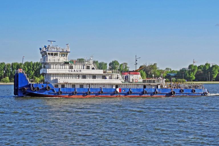 gaur (Pusher Tug) - IMO 8688925, MMSI 273360110, Call Sign UAWE8 under the flag of Russia