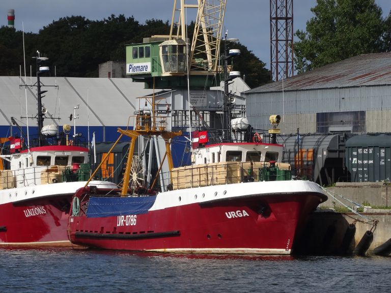 urga (Fishing Vessel) - IMO 8727288, MMSI 275200000, Call Sign YLKL under the flag of Latvia