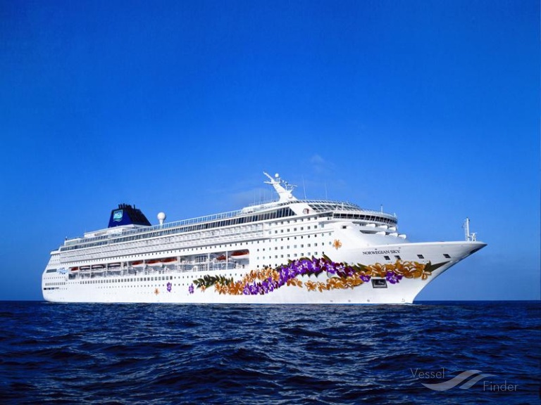 norwegian sky (Passenger (Cruise) Ship) - IMO 9128532, MMSI 308865000, Call Sign C6PZ8 under the flag of Bahamas