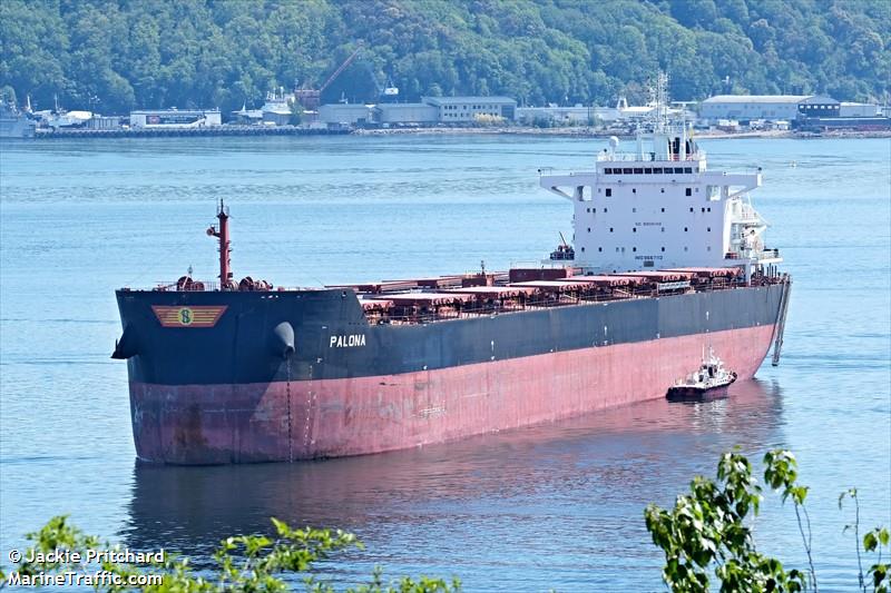 palona (Bulk Carrier) - IMO 9667112, MMSI 538009451, Call Sign V7A4765 under the flag of Marshall Islands