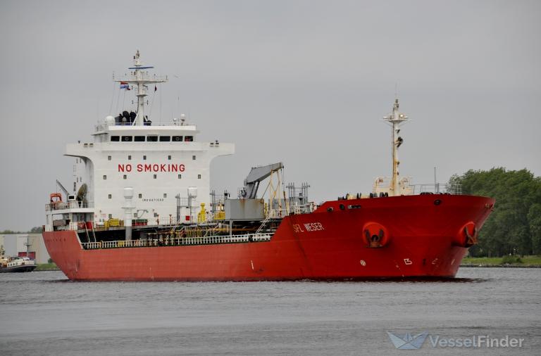 sfl weser (Chemical/Oil Products Tanker) - IMO 9471599, MMSI 538009464, Call Sign V7A4777 under the flag of Marshall Islands