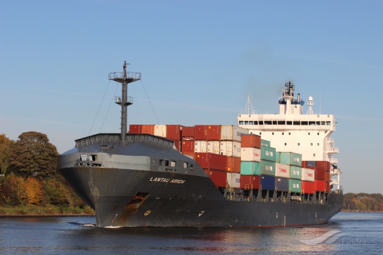 moraga (Container Ship) - IMO 9220067, MMSI 538009489, Call Sign V7DF9 under the flag of Marshall Islands
