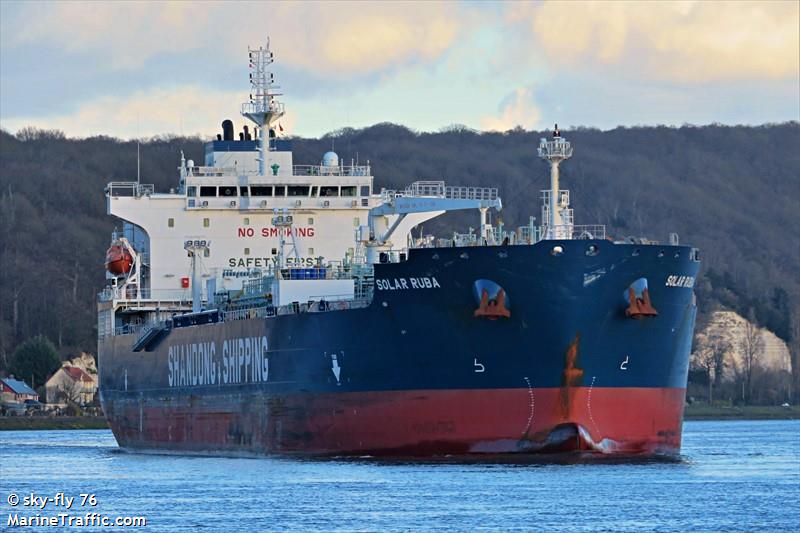 solar ruba (Chemical/Oil Products Tanker) - IMO 9907768, MMSI 636019991, Call Sign D5XD4 under the flag of Liberia