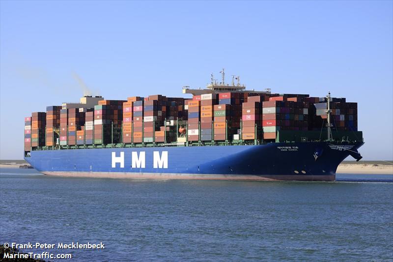 hmm hanul (Container Ship) - IMO 9869239, MMSI 636020744, Call Sign 5LAM7 under the flag of Liberia