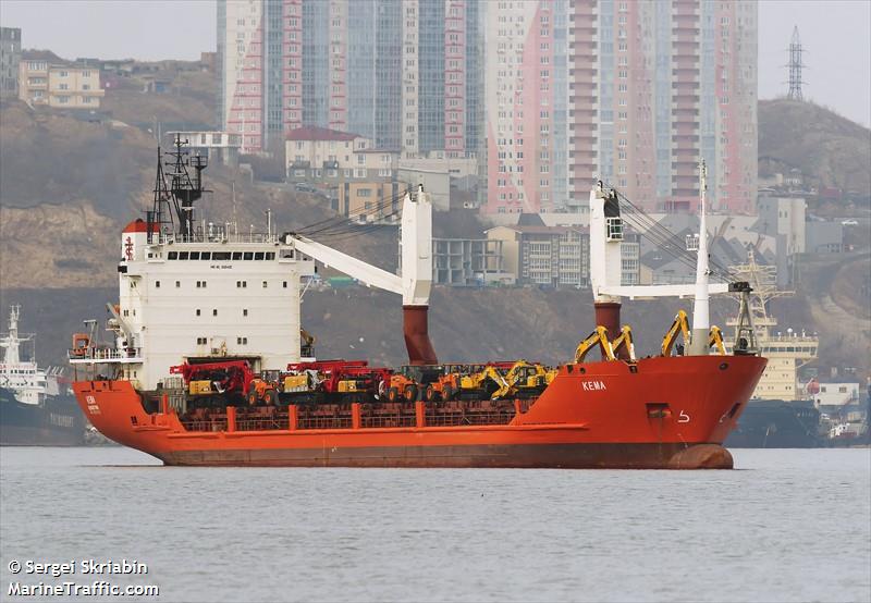 kema (General Cargo Ship) - IMO 8501402, MMSI 750502000, Call Sign 8RAZ1 under the flag of Guyana