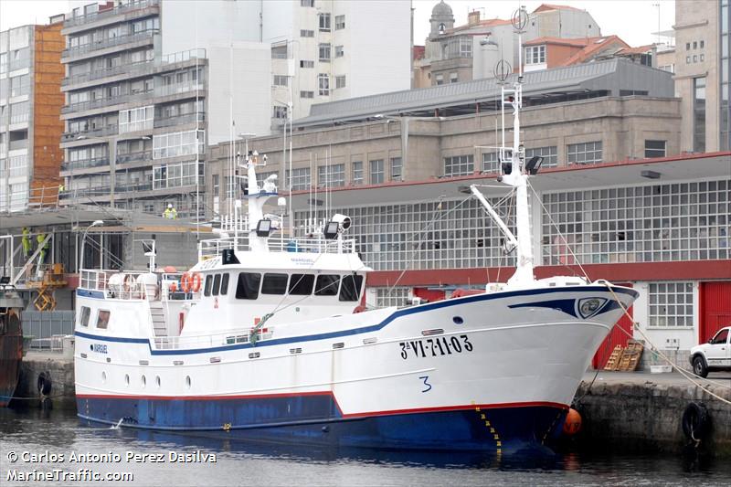 marguel (Fishing Vessel) - IMO 8734841, MMSI 224101950, Call Sign ECFB under the flag of Spain