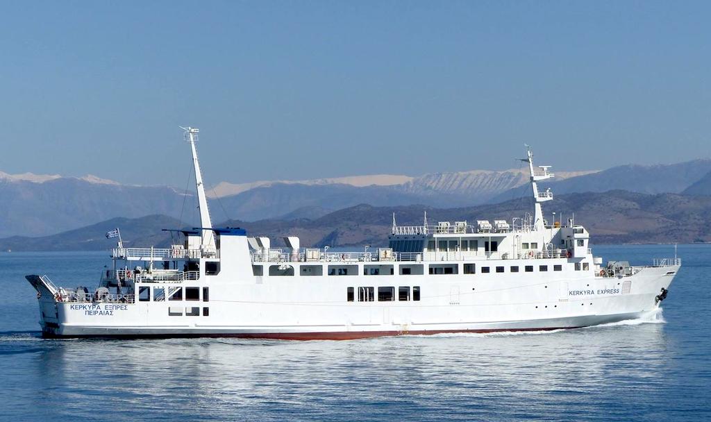 kerkyra express (Passenger/Ro-Ro Cargo Ship) - IMO 9018787, MMSI 239637800, Call Sign SVA4700 under the flag of Greece