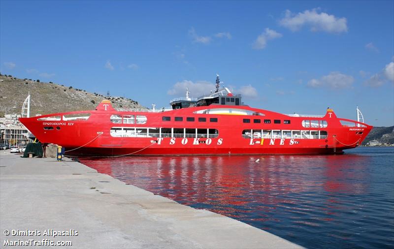 protoporos xiv (Passenger/Ro-Ro Cargo Ship) - IMO 9848974, MMSI 240098600, Call Sign SVA8269 under the flag of Greece