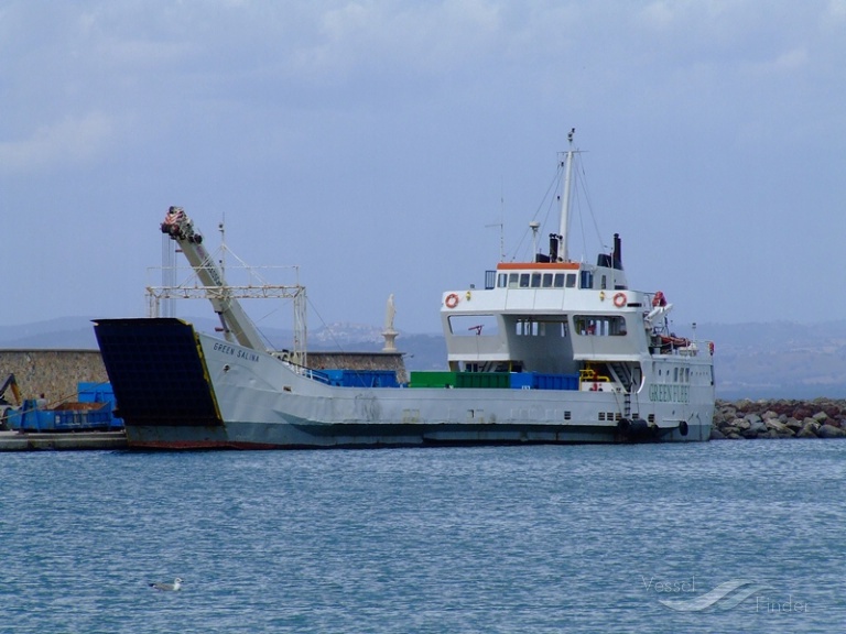 green salina (Passenger/Ro-Ro Cargo Ship) - IMO 8137976, MMSI 247231900, Call Sign ISPY under the flag of Italy