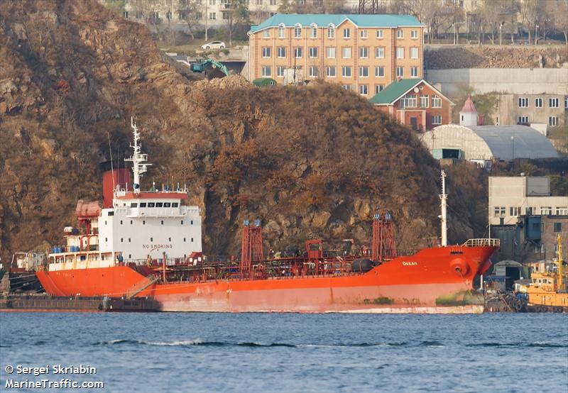 okean (Oil Products Tanker) - IMO 9142916, MMSI 273378580, Call Sign UBQN2 under the flag of Russia