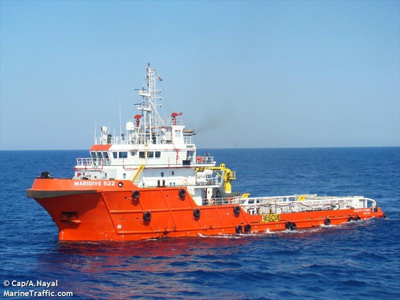 maridive 521 (Offshore Tug/Supply Ship) - IMO 9543653, MMSI 312089000, Call Sign V3NU under the flag of Belize