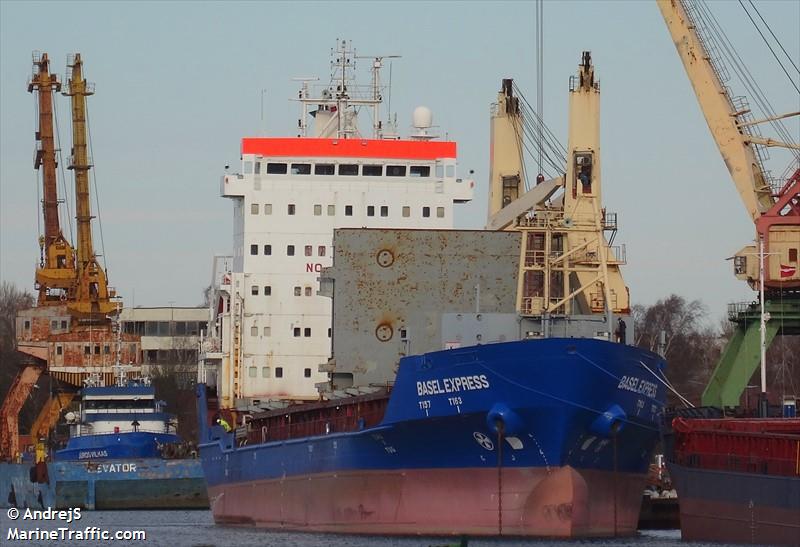 basel express (General Cargo Ship) - IMO 9210701, MMSI 325118100, Call Sign J7BL9 under the flag of Dominica