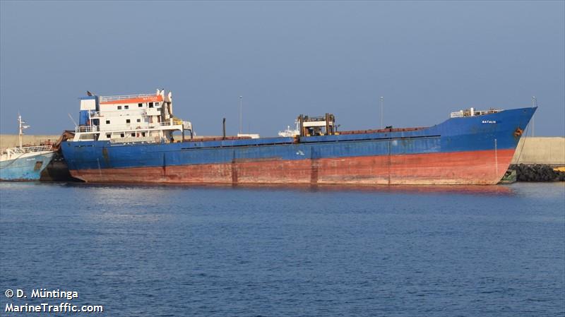 natalia (Cargo ship) - IMO , MMSI 511100503, Call Sign T8A3658 under the flag of Palau