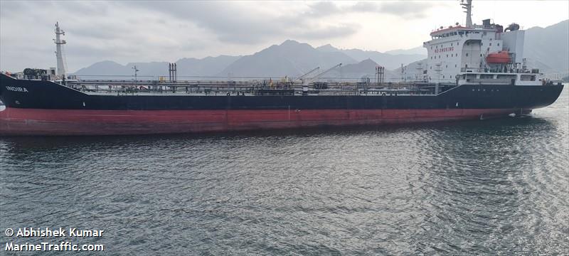 indira (Bitumen Tanker) - IMO 9427146, MMSI 518998181, Call Sign E5U4159 under the flag of Cook Islands