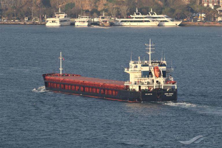 azov coast (General Cargo Ship) - IMO 9387736, MMSI 538009467, Call Sign V7A4781 under the flag of Marshall Islands