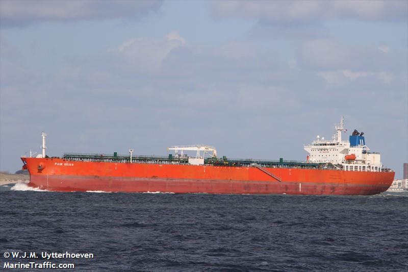 fair skies (Crude Oil Tanker) - IMO 9284386, MMSI 538009510, Call Sign V7A4829 under the flag of Marshall Islands