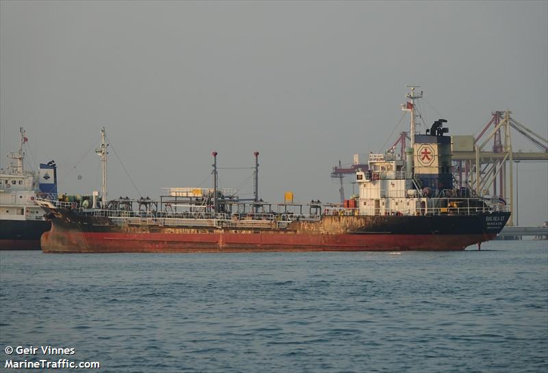 big sea 17 (Oil Products Tanker) - IMO 9103647, MMSI 567001572, Call Sign HSB4402 under the flag of Thailand