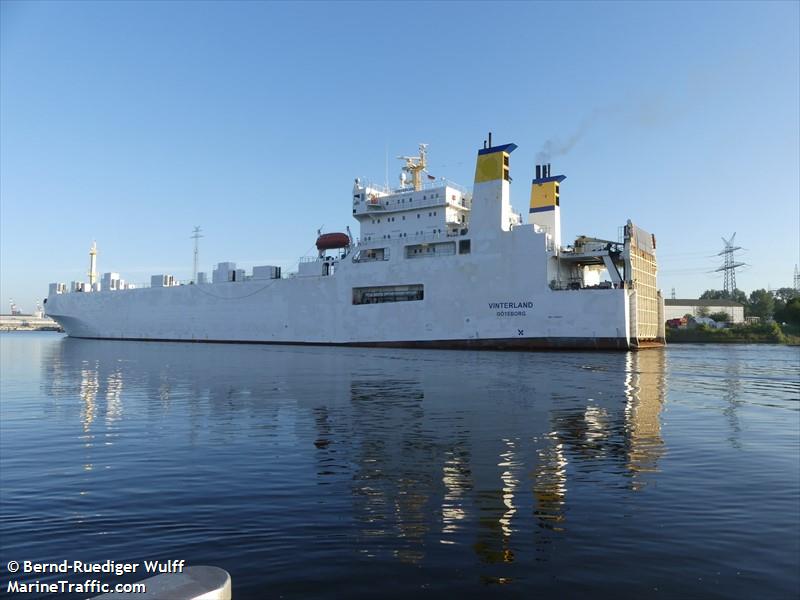 vinterland (Ro-Ro Cargo Ship) - IMO 8515893, MMSI 671313100, Call Sign 5VIG8 under the flag of Togolese Rep