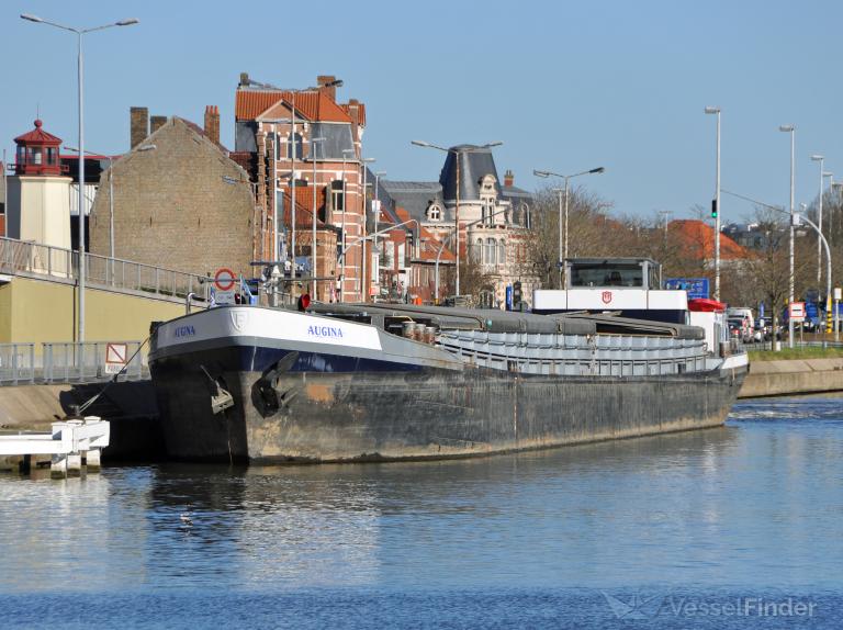 augina (Cargo ship) - IMO , MMSI 205292490, Call Sign OT2924 under the flag of Belgium