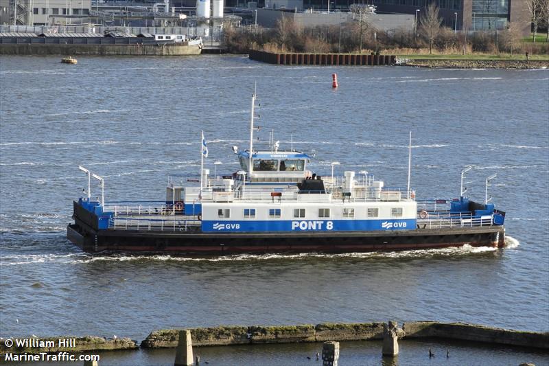 pont 8 (Passenger ship) - IMO , MMSI 244820299, Call Sign PE4916 under the flag of Netherlands