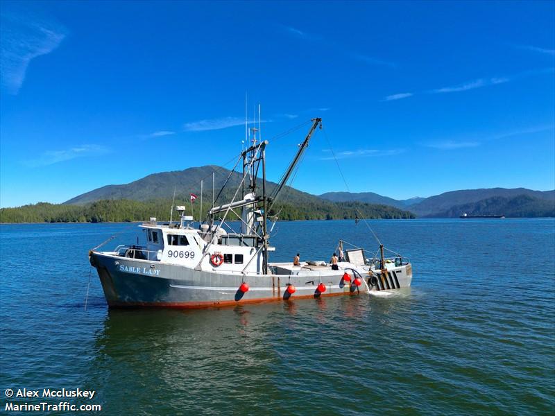 sable lady (Fishing vessel) - IMO , MMSI 316006977 under the flag of Canada