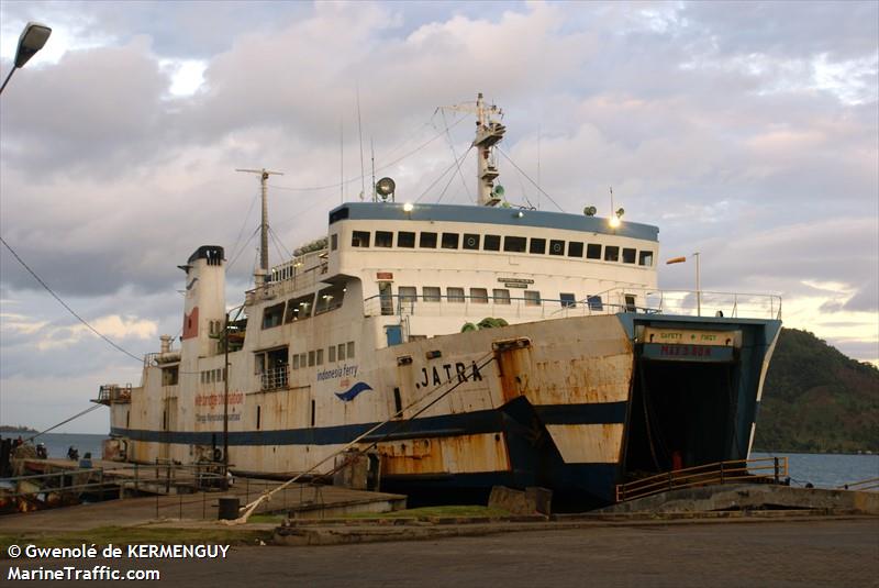 kmp.jatra 1 (Passenger/Ro-Ro Cargo Ship) - IMO 7818626, MMSI 525019457 under the flag of Indonesia