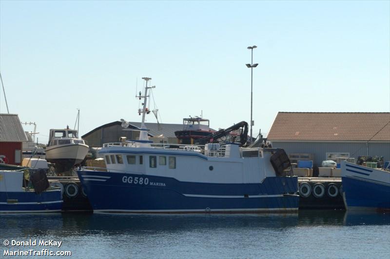 marina (Fishing vessel) - IMO , MMSI 266384000, Call Sign SJVC under the flag of Sweden