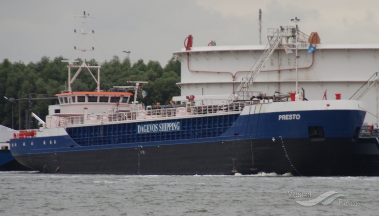 presto (Cargo ship) - IMO , MMSI 205365700, Call Sign OT3657 under the flag of Belgium