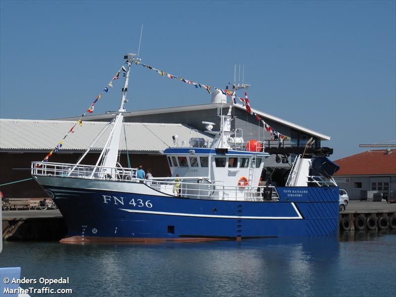 tove kajgaard (Fishing vessel) - IMO , MMSI 219013485, Call Sign OZCA under the flag of Denmark