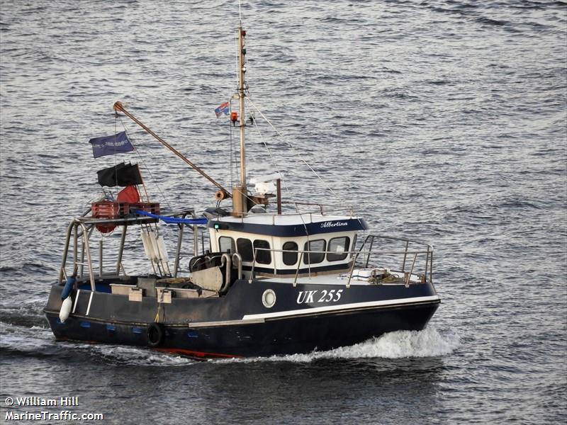 uk255 - albertina (Fishing vessel) - IMO , MMSI 244630262, Call Sign PA4615 under the flag of Netherlands