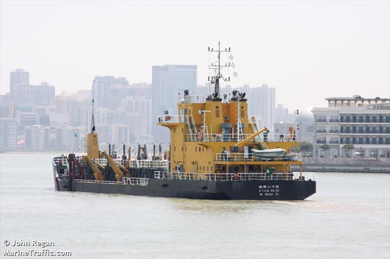 s.t.d.m. no.20 (Dredging or UW ops) - IMO , MMSI 453010407 under the flag of Macao
