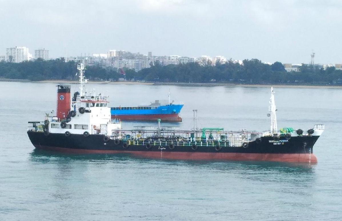 marine power (Oil Products Tanker) - IMO 9058127, MMSI 565459000, Call Sign 9V8475 under the flag of Singapore