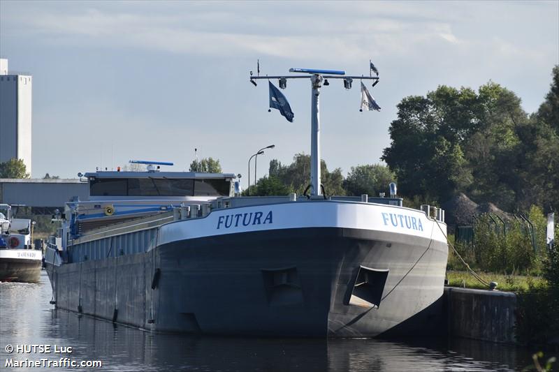 futura (Cargo ship) - IMO , MMSI 205497190, Call Sign OT4971 under the flag of Belgium