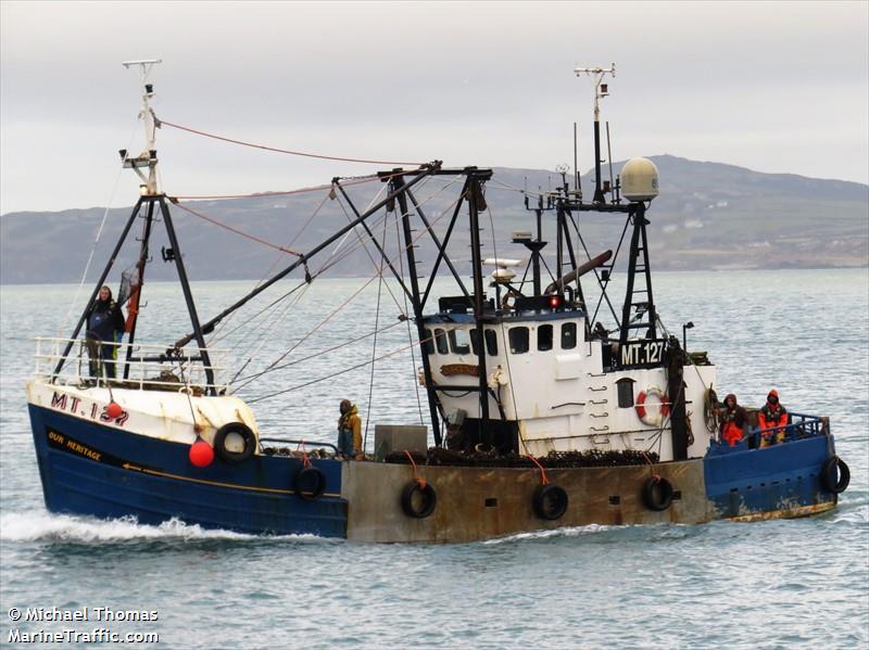 our heritage (Fishing vessel) - IMO , MMSI 235000525, Call Sign 2NVY under the flag of United Kingdom (UK)