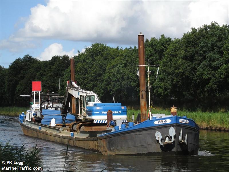 hei-di (Dredging or UW ops) - IMO , MMSI 244830948, Call Sign PC5945 under the flag of Netherlands