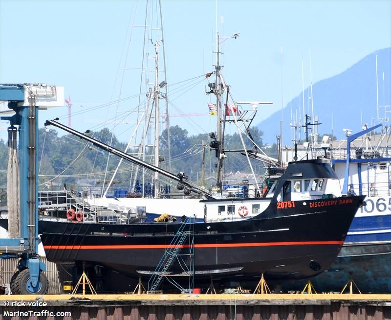 discovery dawn (Fishing vessel) - IMO , MMSI 316023819 under the flag of Canada