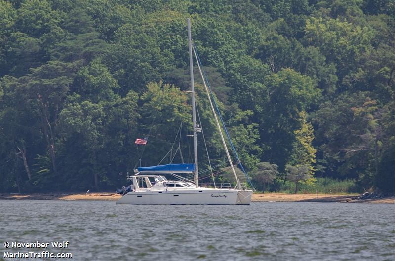 simplicity (Sailing vessel) - IMO , MMSI 367578890, Call Sign WDG8569 under the flag of United States (USA)