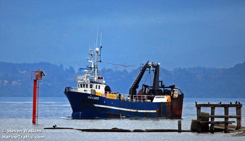 ornefjeld (Fishing vessel) - IMO , MMSI 512455000, Call Sign ZME6652 under the flag of New Zealand