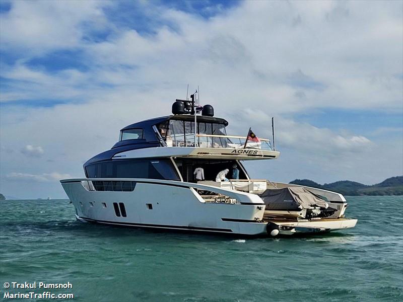 agnes (Pleasure craft) - IMO , MMSI 533131019 under the flag of Malaysia