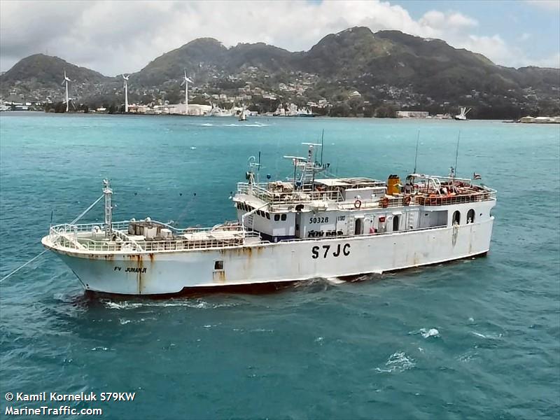 fv jumanji (Fishing vessel) - IMO , MMSI 664681000, Call Sign S7JC under the flag of Seychelles