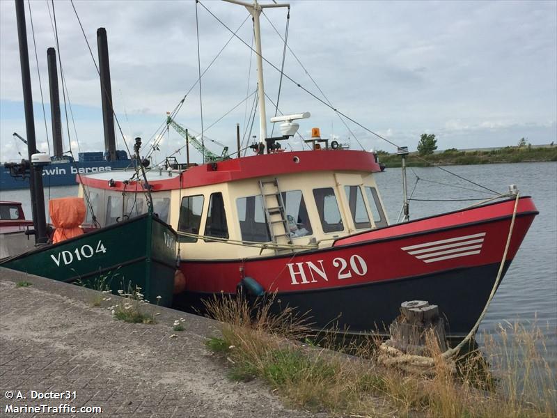 hn20 (Fishing vessel) - IMO , MMSI 244790321, Call Sign PI6566 under the flag of Netherlands