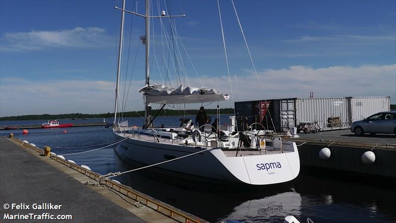 sapma (Sailing vessel) - IMO , MMSI 269103970, Call Sign HBY 456 under the flag of Switzerland
