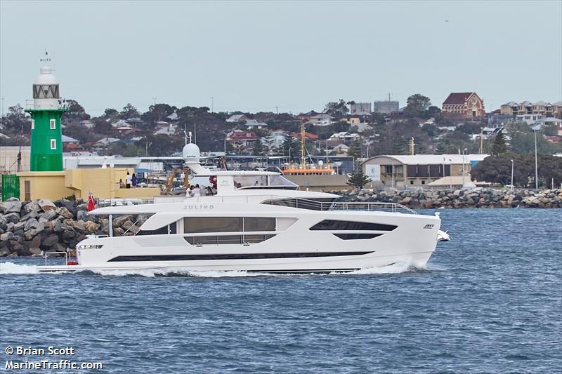 julind (Pleasure craft) - IMO , MMSI 518100524, Call Sign E5U3438 under the flag of Cook Islands