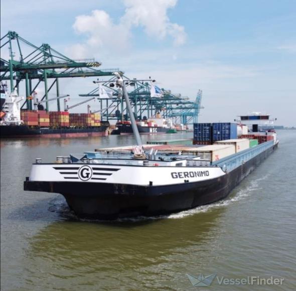 geronimo (Cargo ship) - IMO , MMSI 205477290, Call Sign OT4772 under the flag of Belgium
