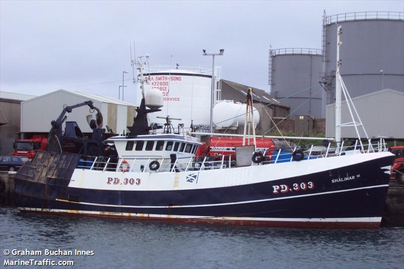 gvshalimar.pd303 (Fishing Vessel) - IMO 8713005, MMSI 235003850, Call Sign MJLF9 under the flag of United Kingdom (UK)